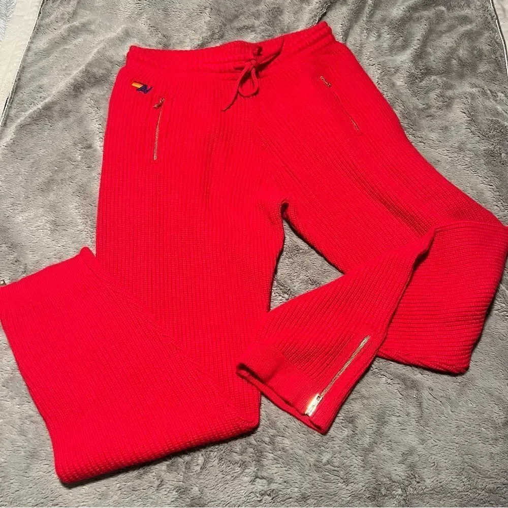 Cashmere!AviatorNation🌈CabinCashmereSweater Pant ZipPockets Made in USA